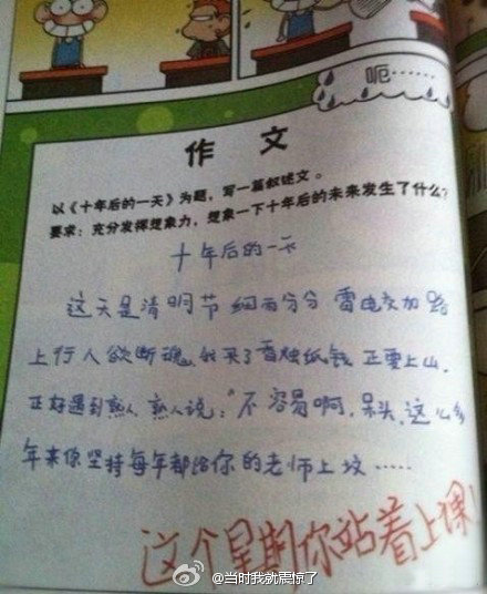 搞笑图片——十年之后的理想