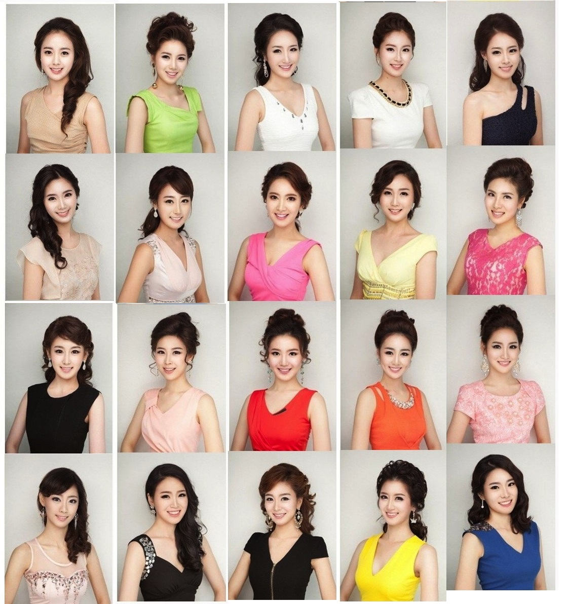 2013年韩国小姐选美候选人样貌惊人相似，长相几乎一模一样。