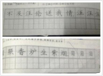 有点无法理解我们语文练习册的用意。