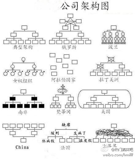 公司架构图，很形象啊！！亮点太多了。。。