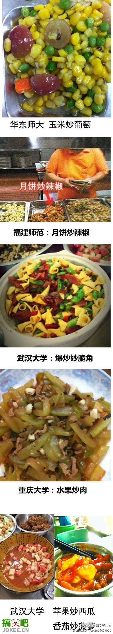 开学了，据上海美食称，华东师大闵行食堂迎来一道新菜——玉米炒葡萄